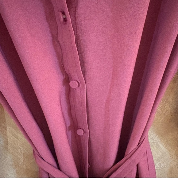 J. Crew Long Sleeve Mauve Dress with Tie Waist - Picture 4 of 6